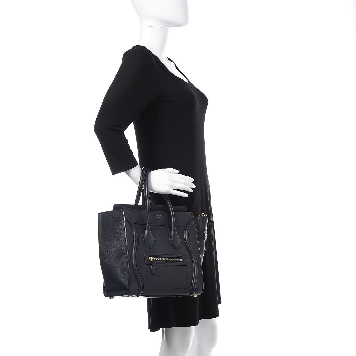 Celine Smooth Calfskin Micro Luggage Navy Blue 2 of 14