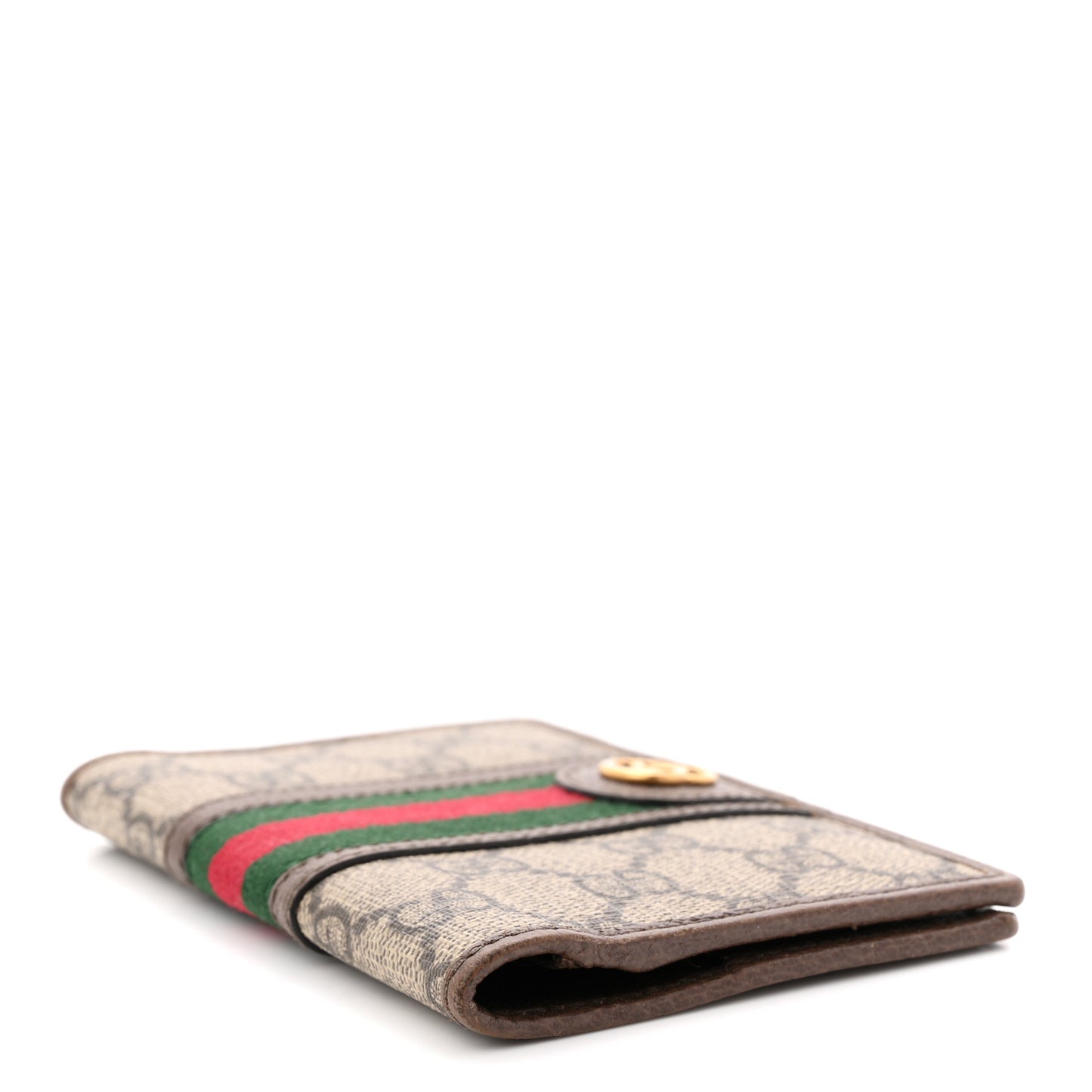 GG Supreme Monogram Web Ophidia Passport Case Beige New Acero