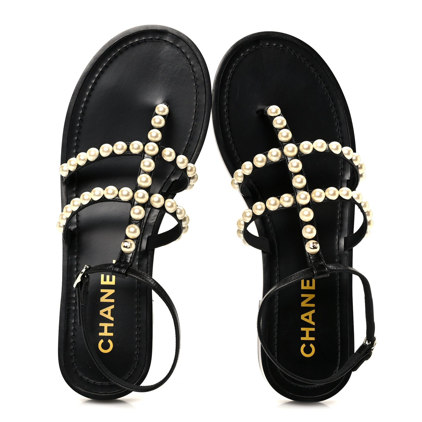 Silk Satin Quilted Chain Sandals 35 Black 42 Black
