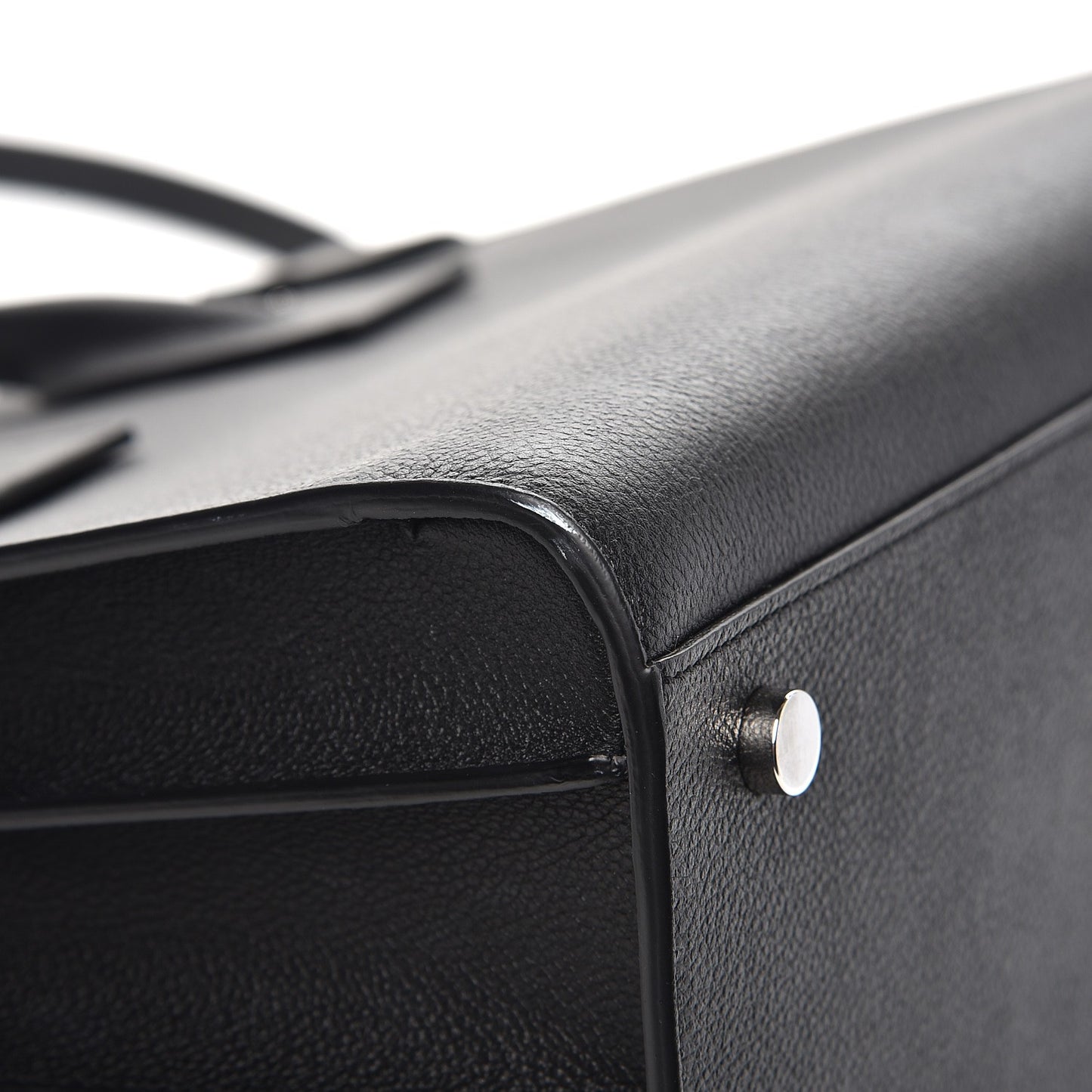 Grained Calfskin Small Sac De Jour Black