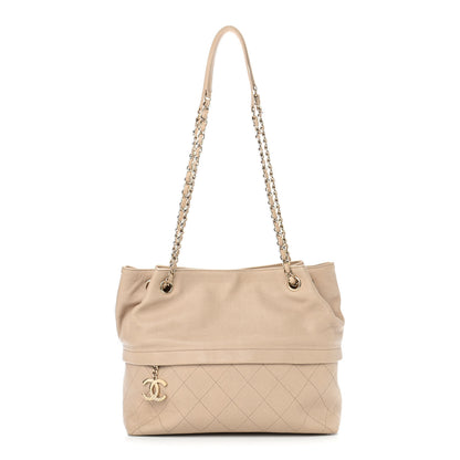 Chanel Caviar Stitched Shopping Tote Beige 1 of 14