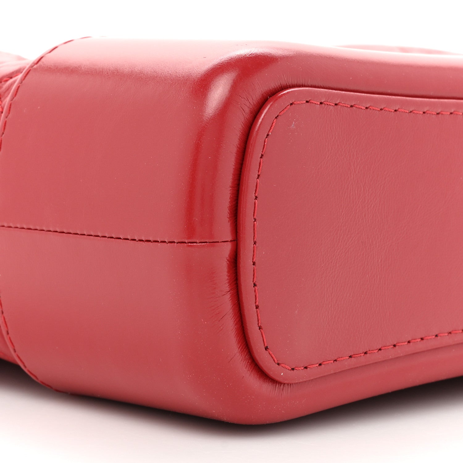 Chanel Aged Calfskin Quilted Small Gabrielle Logo Hobo Red 9 of 15