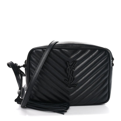 Saint Laurent Calfskin Matelasse Monogram Monochrome Lou Camera Bag Black 1 of 10