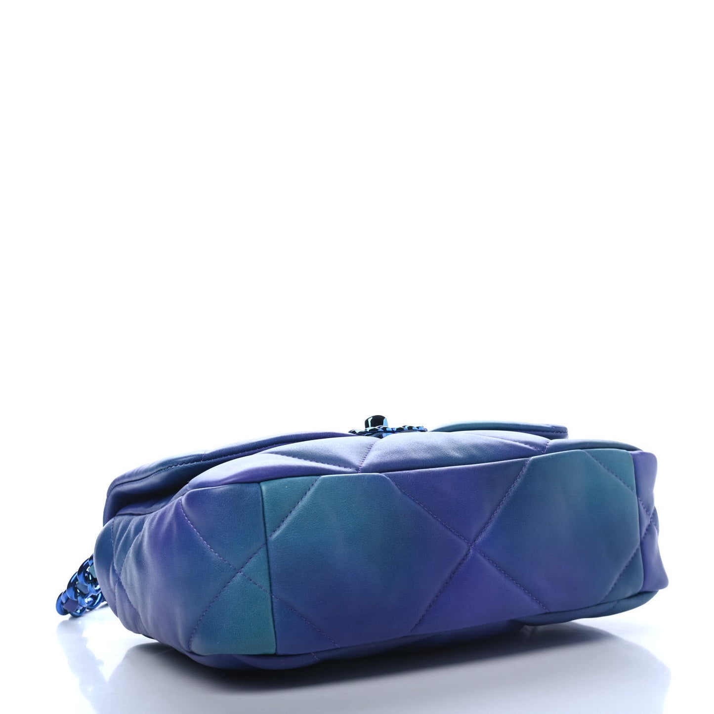 Tie Dye Calfskin Quilted Medium Chanel 19 Flap Blue Purple