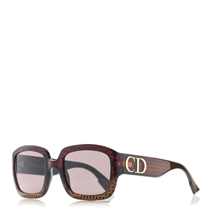 Christian Dior Acetate DDiorF Cat Eye Sunglasses Brown 1 of 10