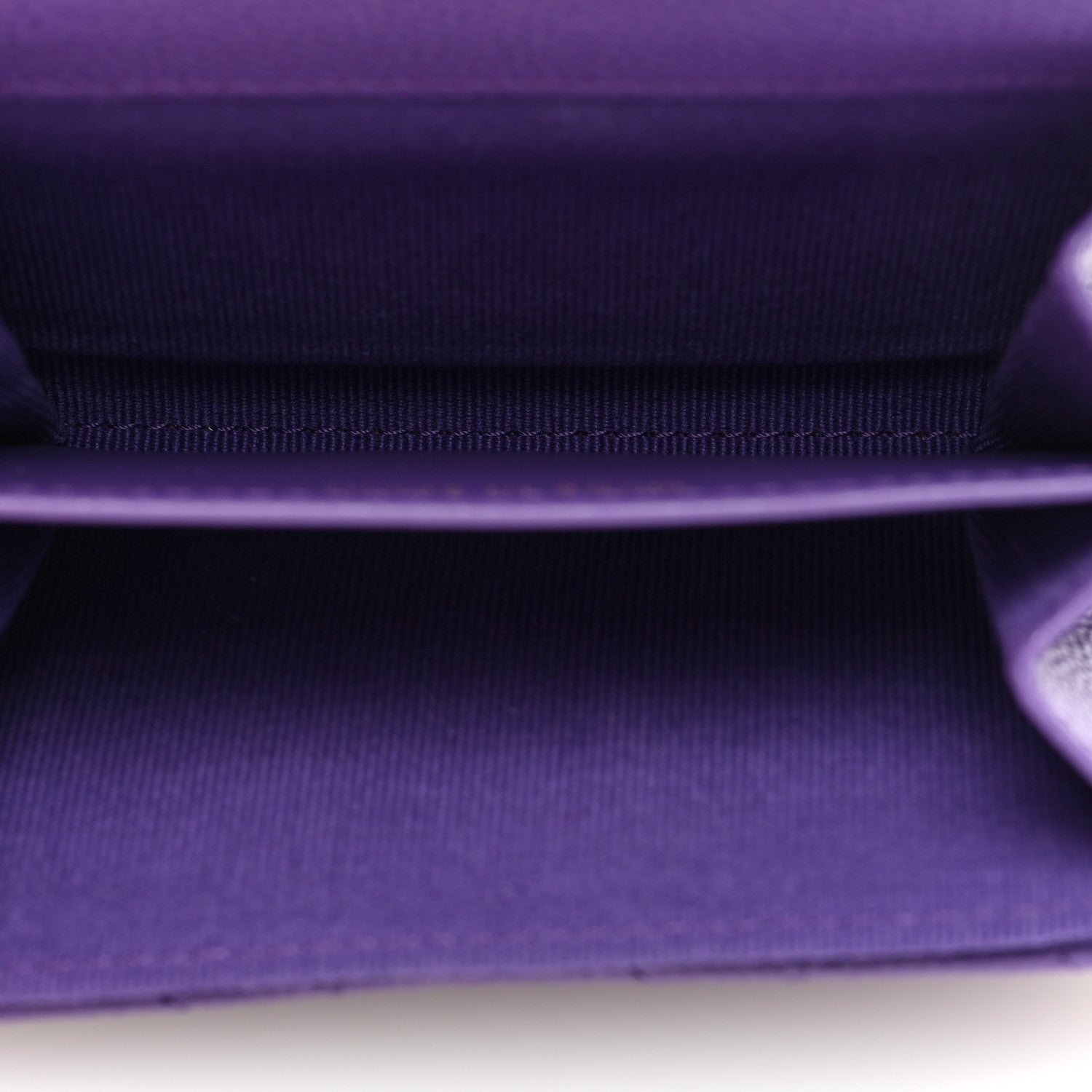 Chanel Caviar Quilted Flap Card Holder Wallet Purple 5 of 7