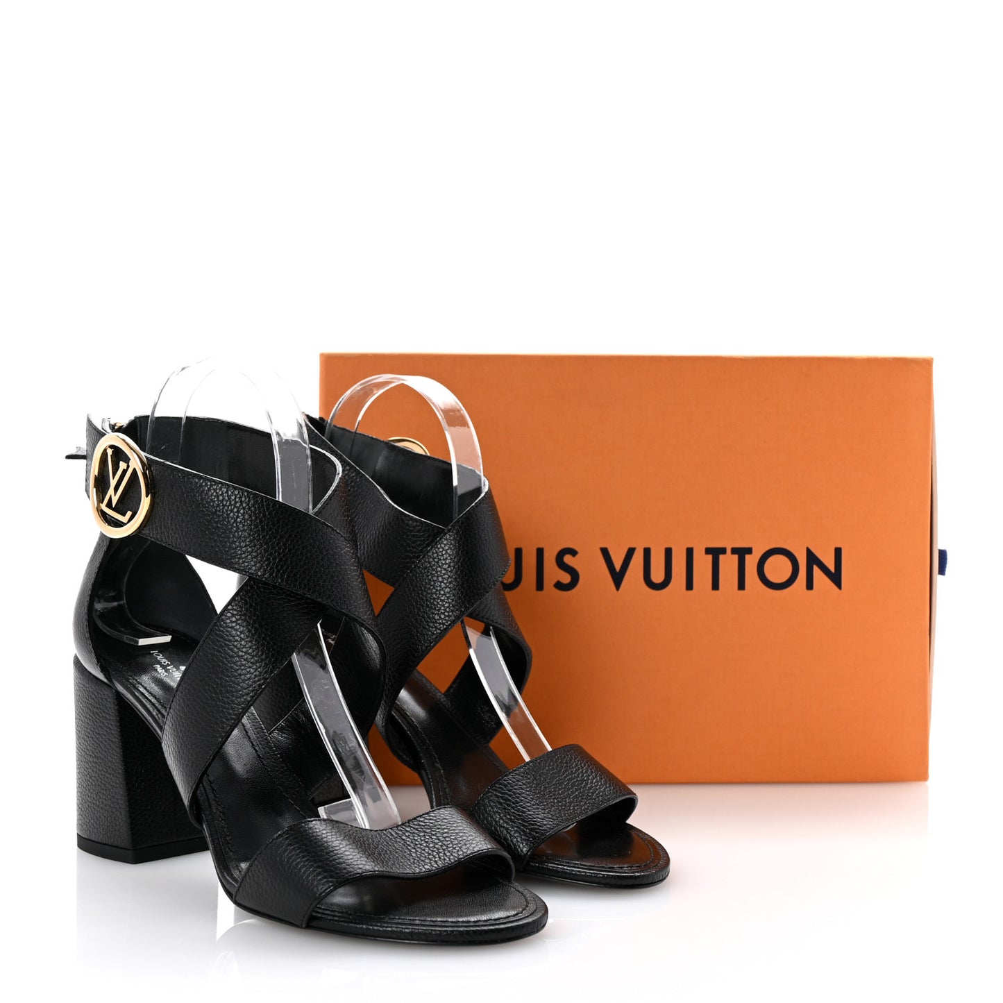 Calfskin Horizon Sandals 38.5 Black