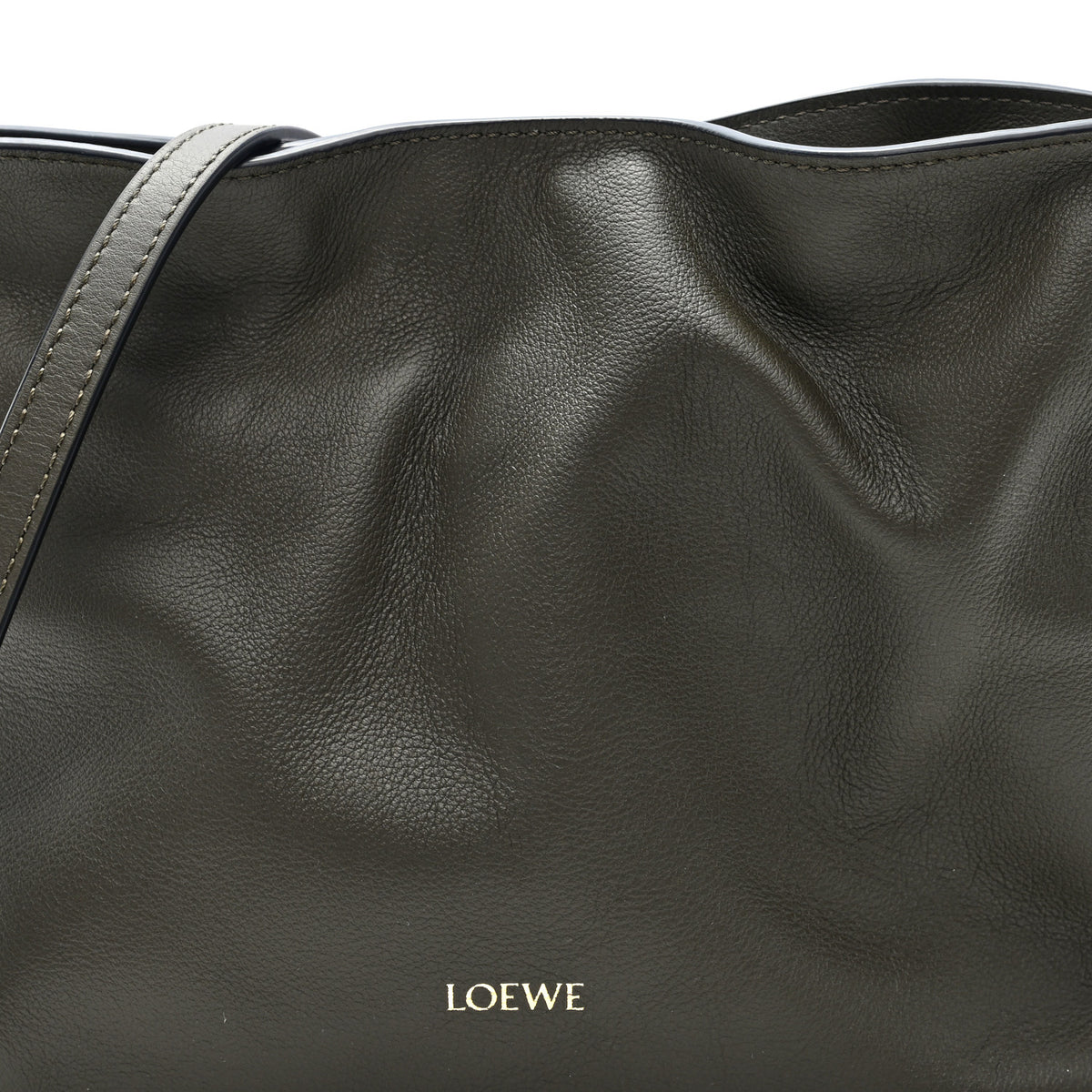 Loewe Calfskin Mini Flamenco Knot Clutch Dark Khaki 7 of 9