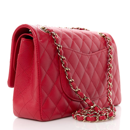 Chanel Caviar Quilted Medium Double Flap Red 3 of 11