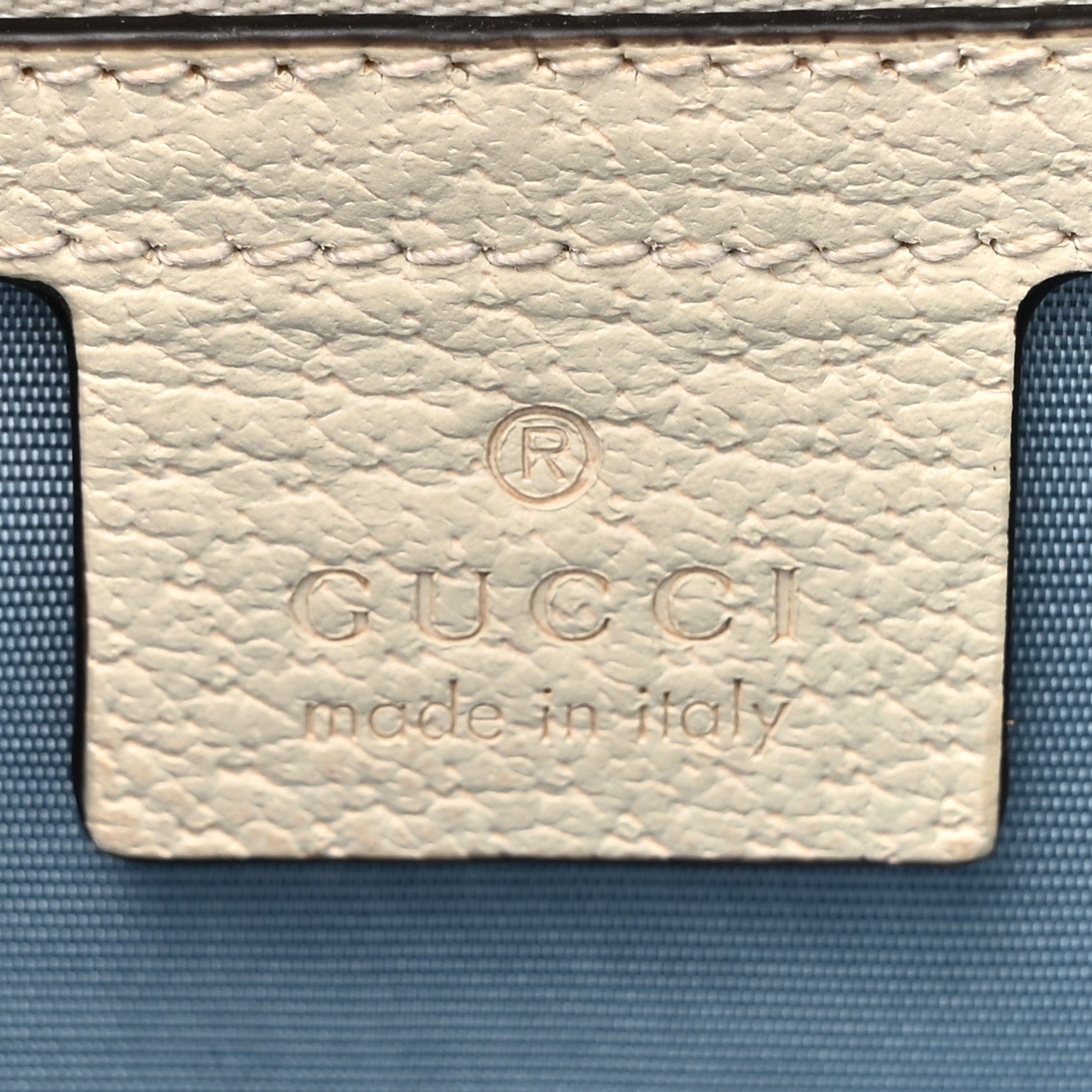 Gucci Textured Calfskin Bee Star Print Small Sylvie Shoulder Bag Mystic White 6 of 15
