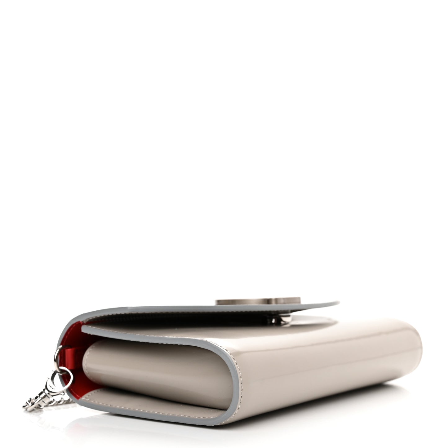 Patent Calfskin Loubi54 Wallet On Chain Goose