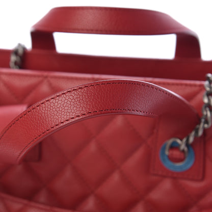 Chanel Caviar Quilted Large Casual Pocket Tote Red 10 of 18