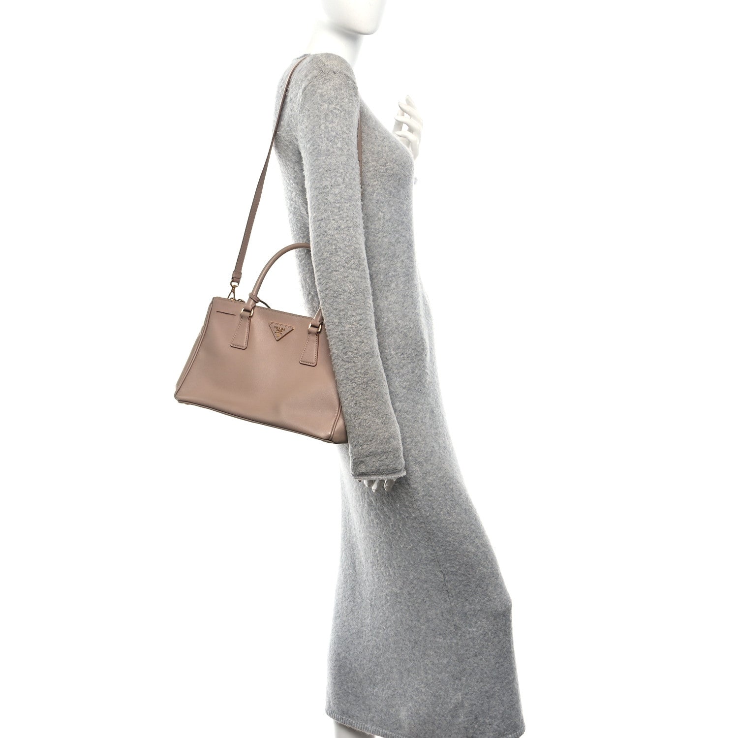 Prada Saffiano Small Galleria Double Zip Tote Cammeo 2 of 11
