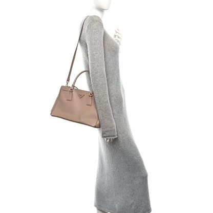 Prada Saffiano Small Galleria Double Zip Tote Cammeo 2 of 11