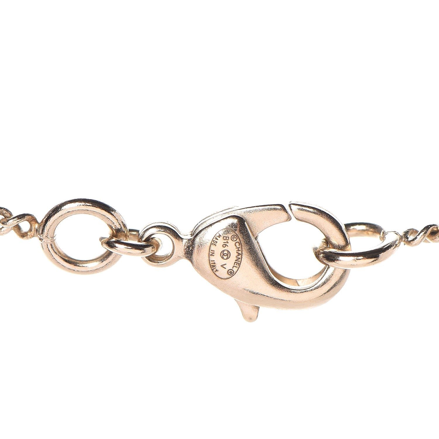 Chanel Crystal Pearl CC Pendant Necklace Gold 4 of 6