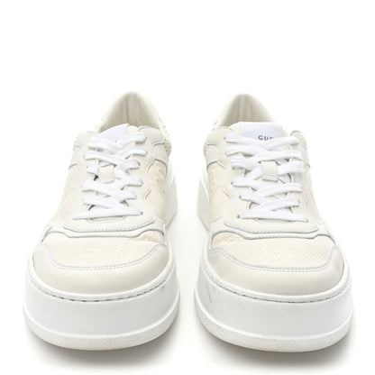 Gucci Calfskin GG Tennis Embossed Perforated Womens Platform 55mm Sneakers 42 Great White 2 of 10
