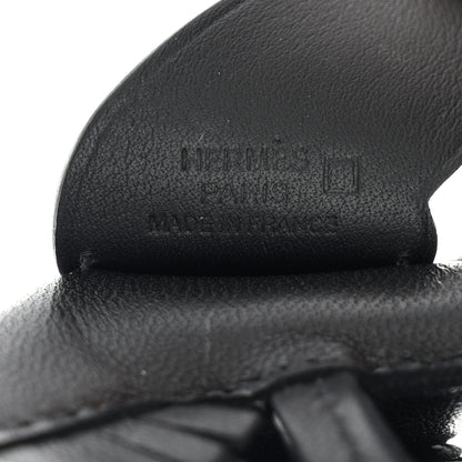 Hermes Milo Lambskin Matte Alligator Touch Grigri Rodeo Pegase Horse Bag Charm PM Black 3 of 7