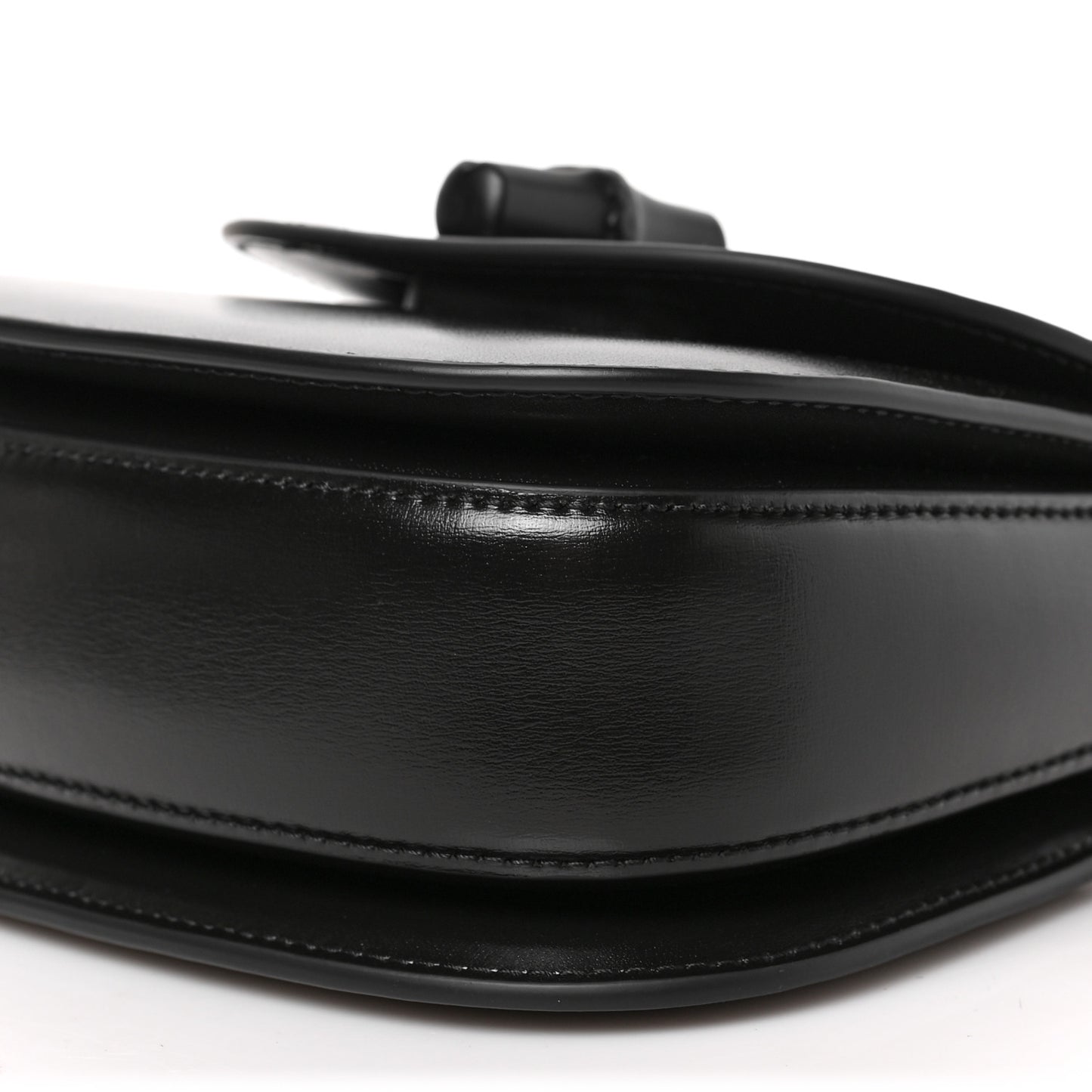 Boarded Dyana Lux Calfskin Web Monochrome Mini Bamboo 1947 Top Handle Bag Black