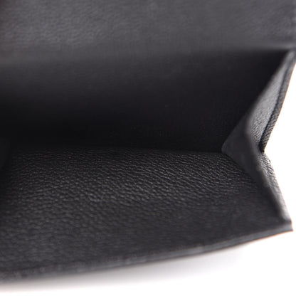 Louis Vuitton Calfskin LockMe II Compact Wallet Black 5 of 8