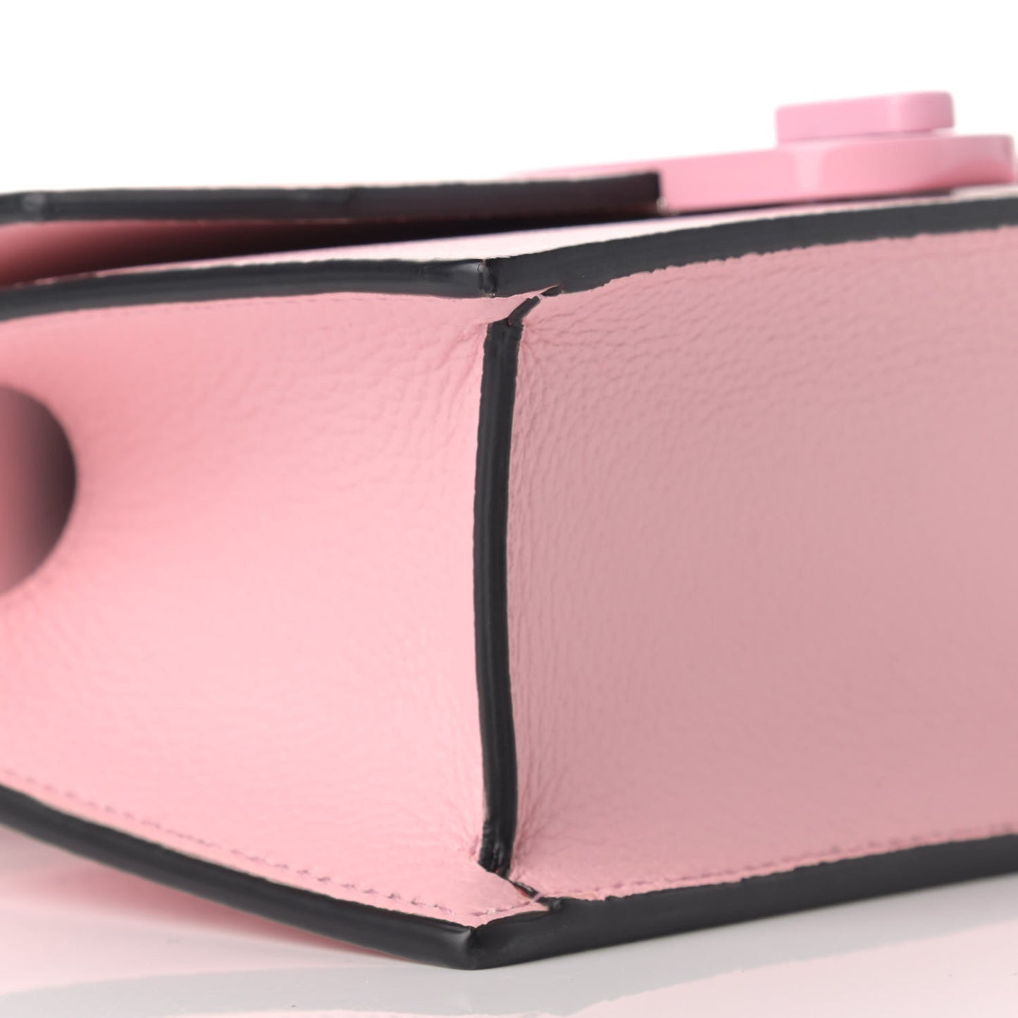 Grained Calfskin Mini Elisa Top Handle Bag Pink