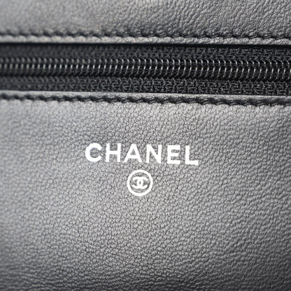 Chanel Lambskin Quilted Wallet On Chain WOC Black 6 of 10