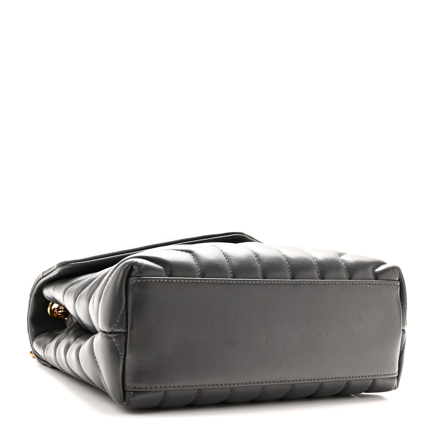Calfskin Y Quilted Monogram Small Loulou Chain Satchel Storm