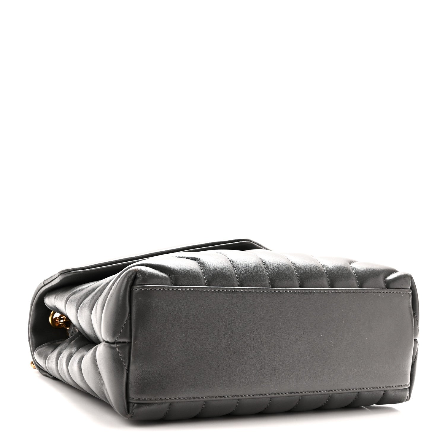 Saint Laurent Calfskin Y Quilted Monogram Small Loulou Chain Satchel Storm 4 of 10