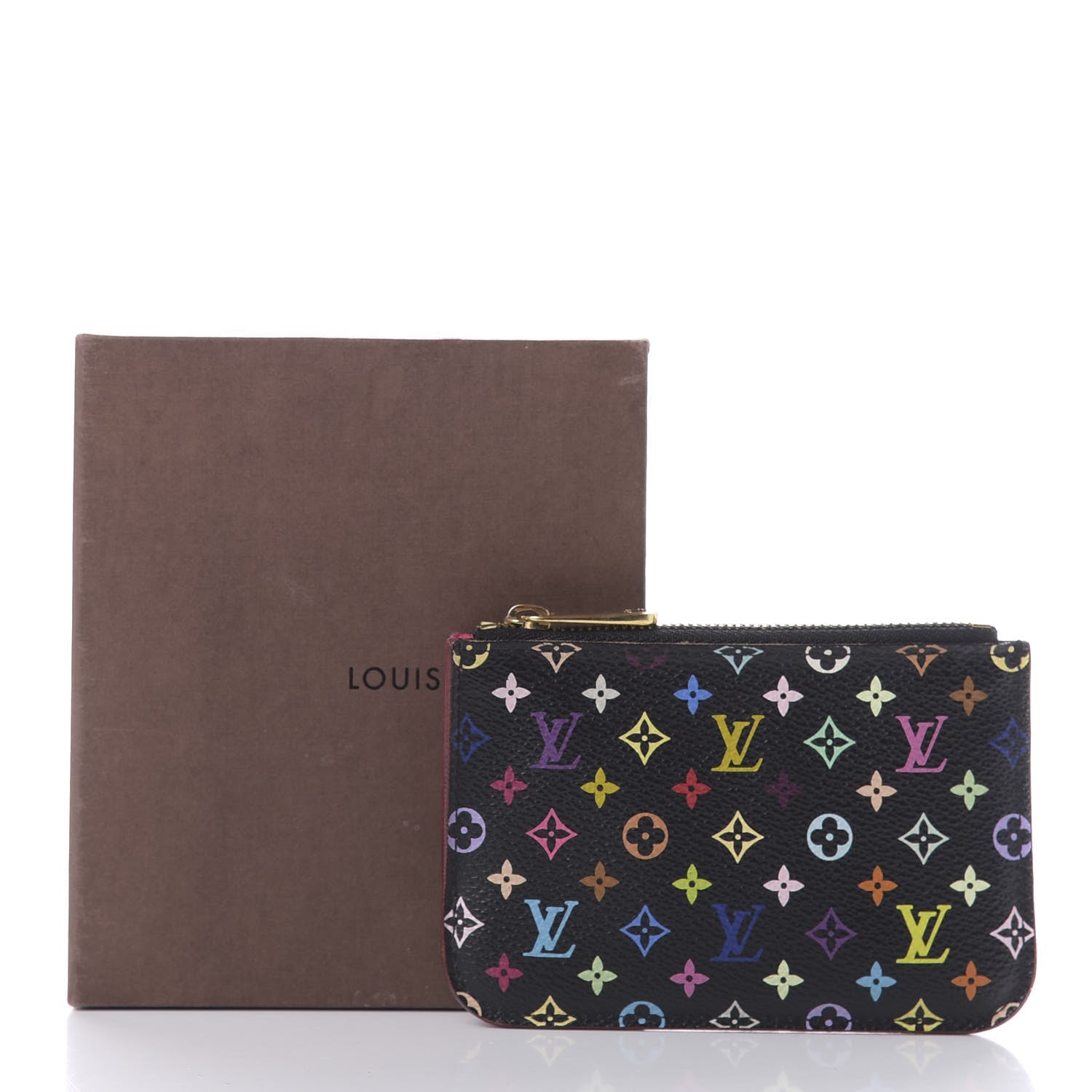 Louis Vuitton Monogram Multicolor Key Pouch Black Grenade 8 of 8