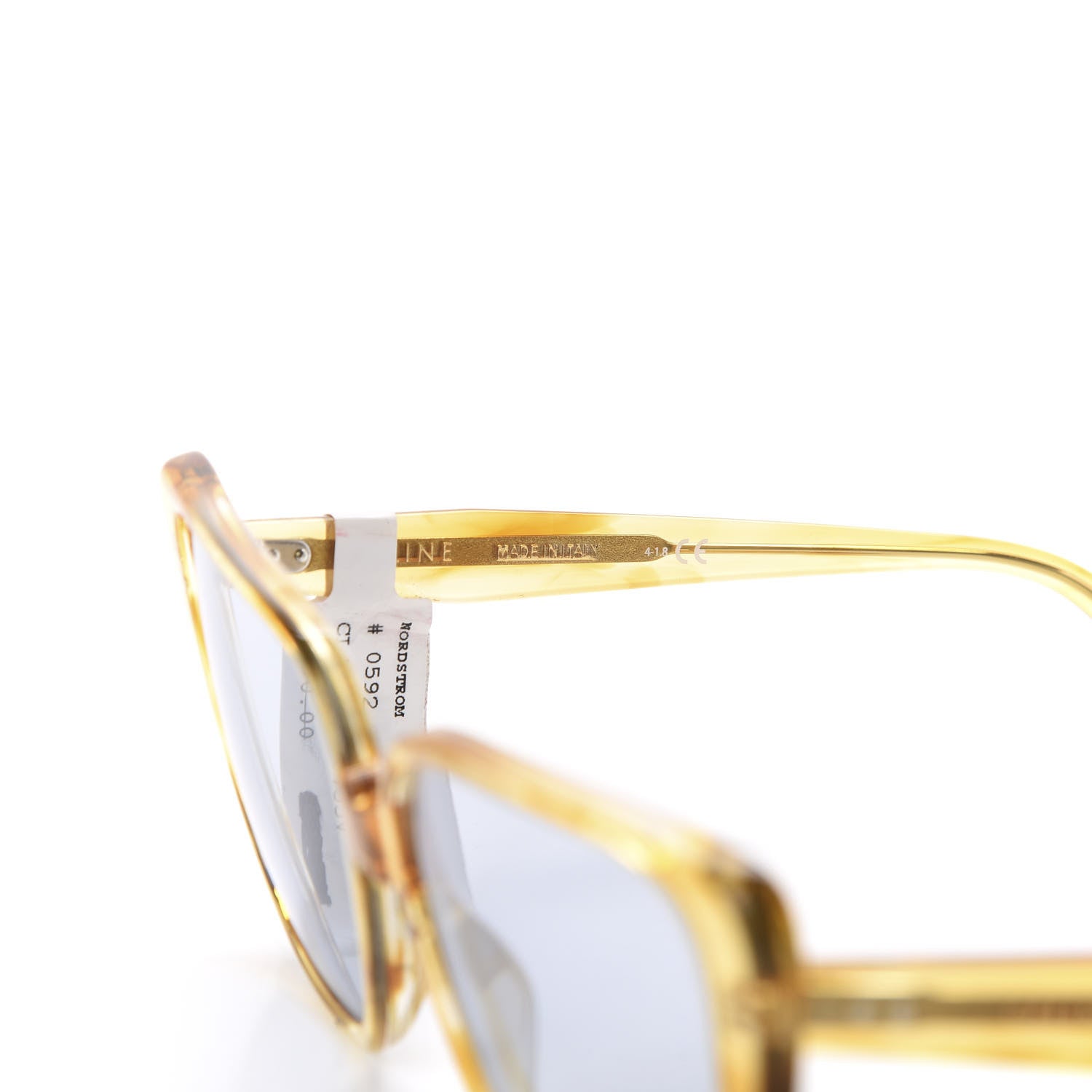 Celine Acetate Cat Eye Sunglasses CL400471 Yellow Blue 5 of 7