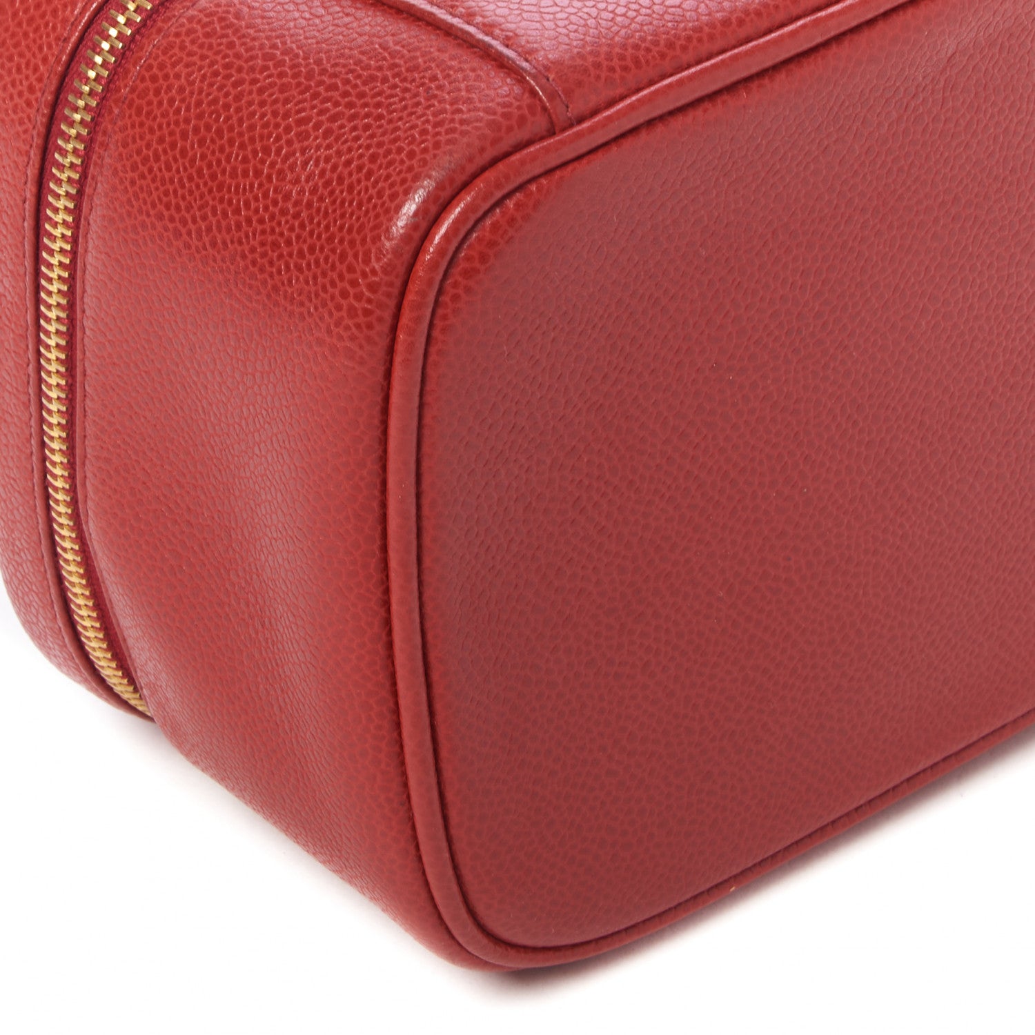 Chanel Caviar Vanity Cosmetic Case Red 5 of 9