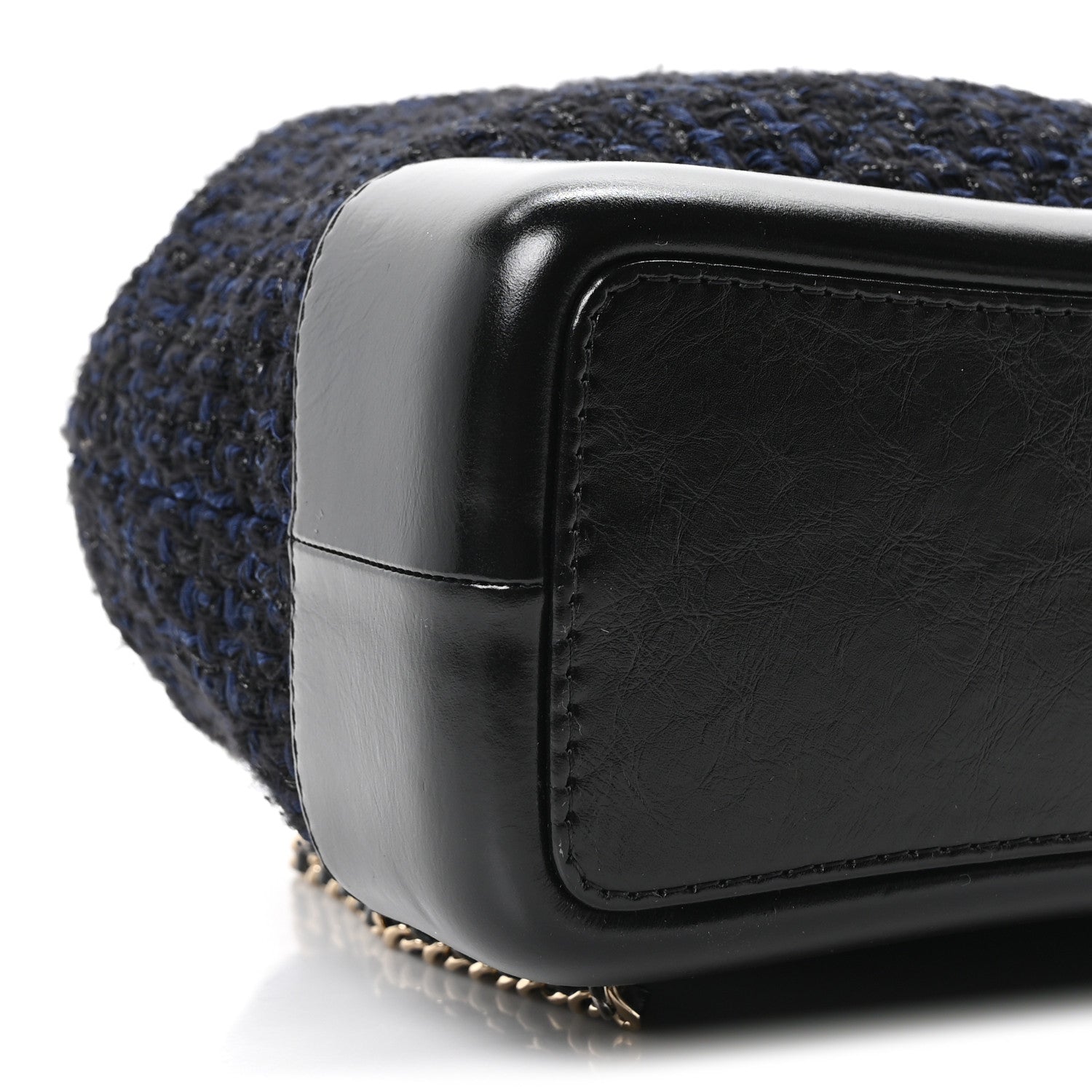 Chanel Tweed Calfskin Quilted Gabrielle Backpack Blue Multicolor 9 of 10