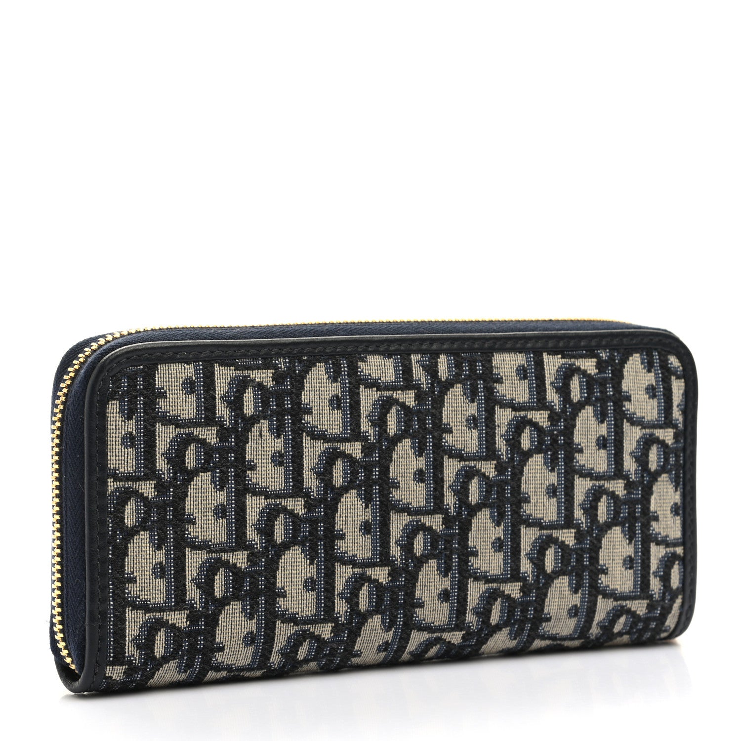 Christian Dior Oblique 30 Montaigne Zip Around Wallet Blue 3 of 10