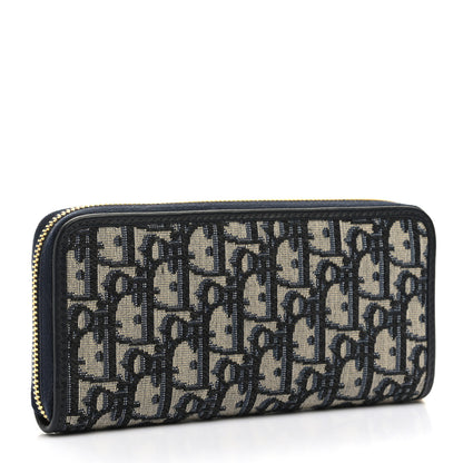 Christian Dior Oblique 30 Montaigne Zip Around Wallet Blue 3 of 10
