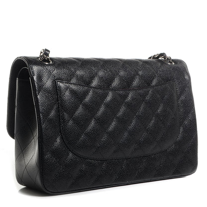 Chanel Caviar Quilted Jumbo Double Flap Black 3 of 10