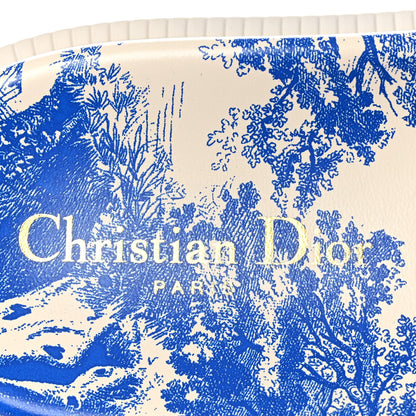 Christian Dior Canvas Toile de Jouy Embroidered Dway 10mm Slide Sandals 37 Off White Blue 7 of 8