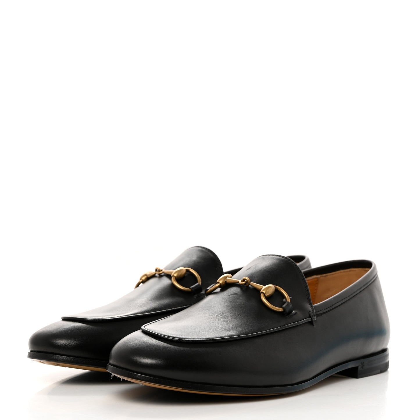 Lambskin Womens Brixton Horsebit Loafers 35.5 Black