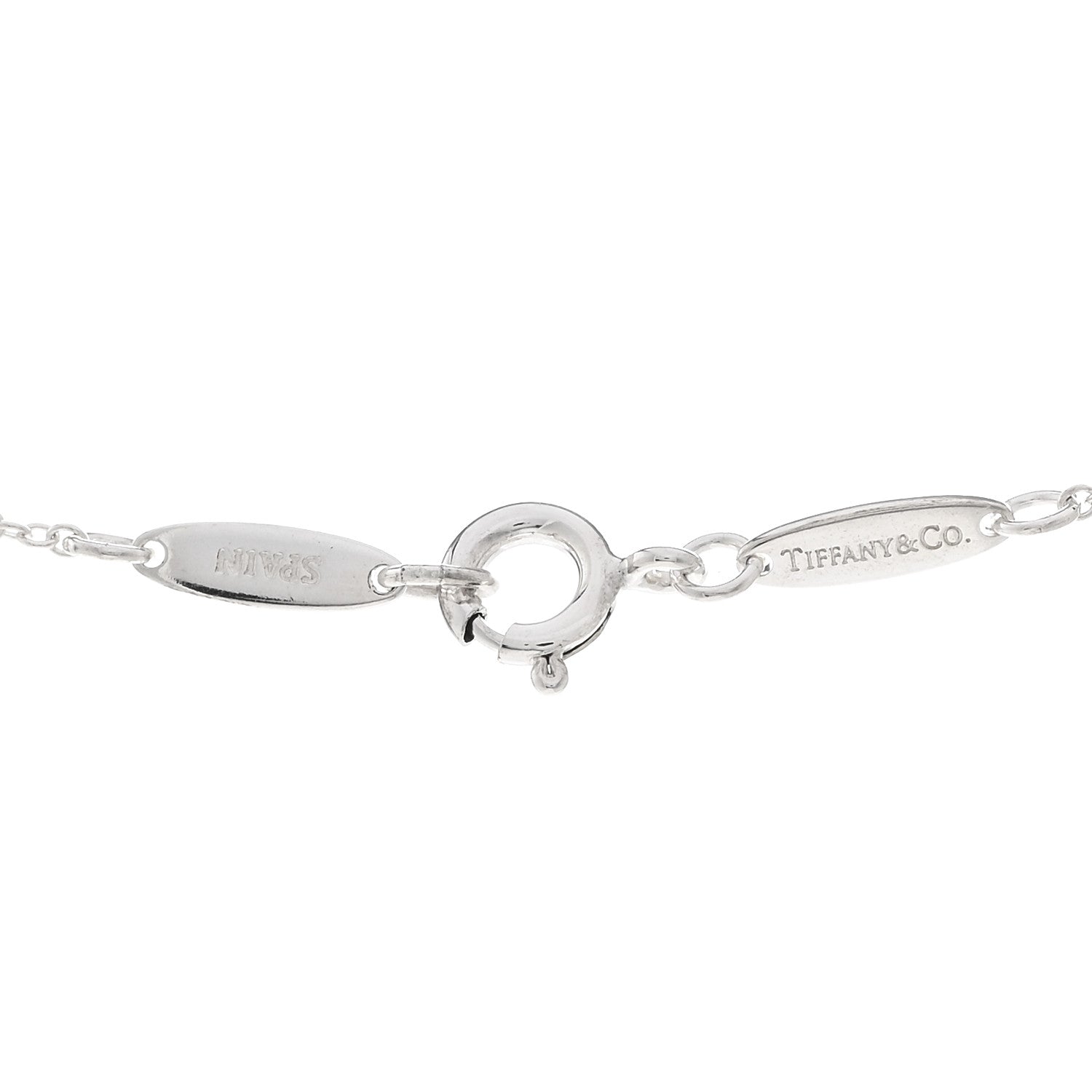 Tiffany Sterling Silver 11mm Elsa Peretti Open Heart Pendant Necklace 4 of 5