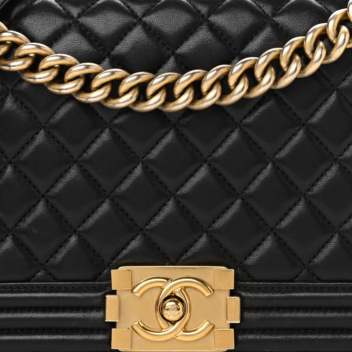 Chanel Lambskin Quilted Medium Boy Flap Black 10 of 10