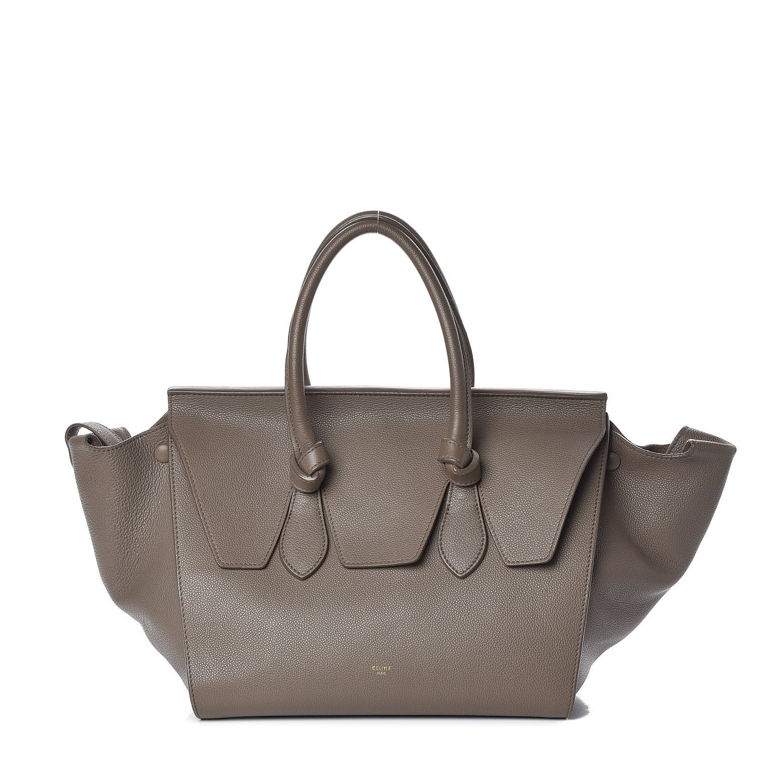 Celine Crisped Calfskin Medium Tie Knot Tote Taupe 3 of 31
