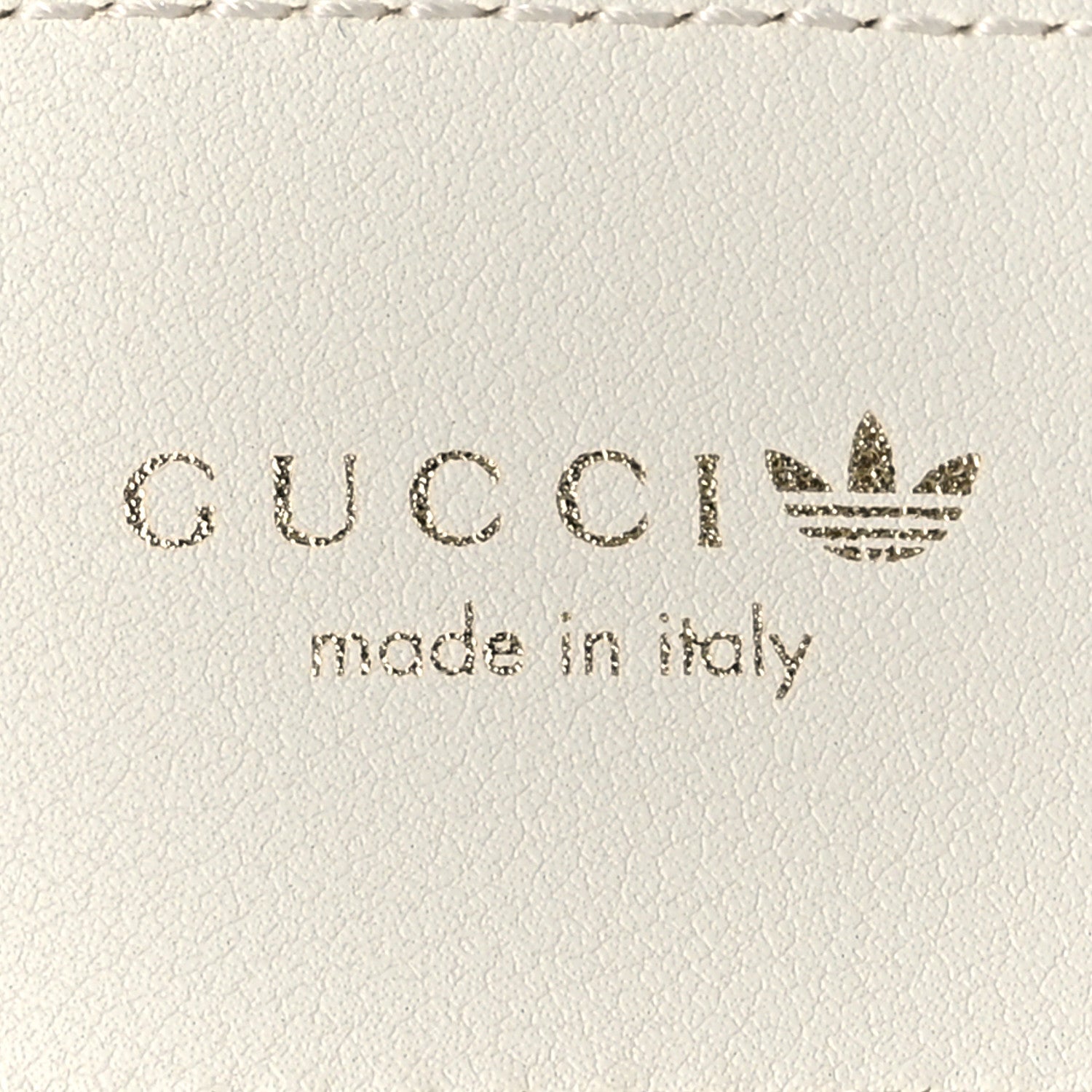 Gucci X ADIDAS Textured Dollar Calfskin Double G 40mm Belt 80 32 White Black 5 of 7