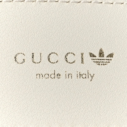 Gucci X ADIDAS Textured Dollar Calfskin Double G 40mm Belt 80 32 White Black 5 of 7