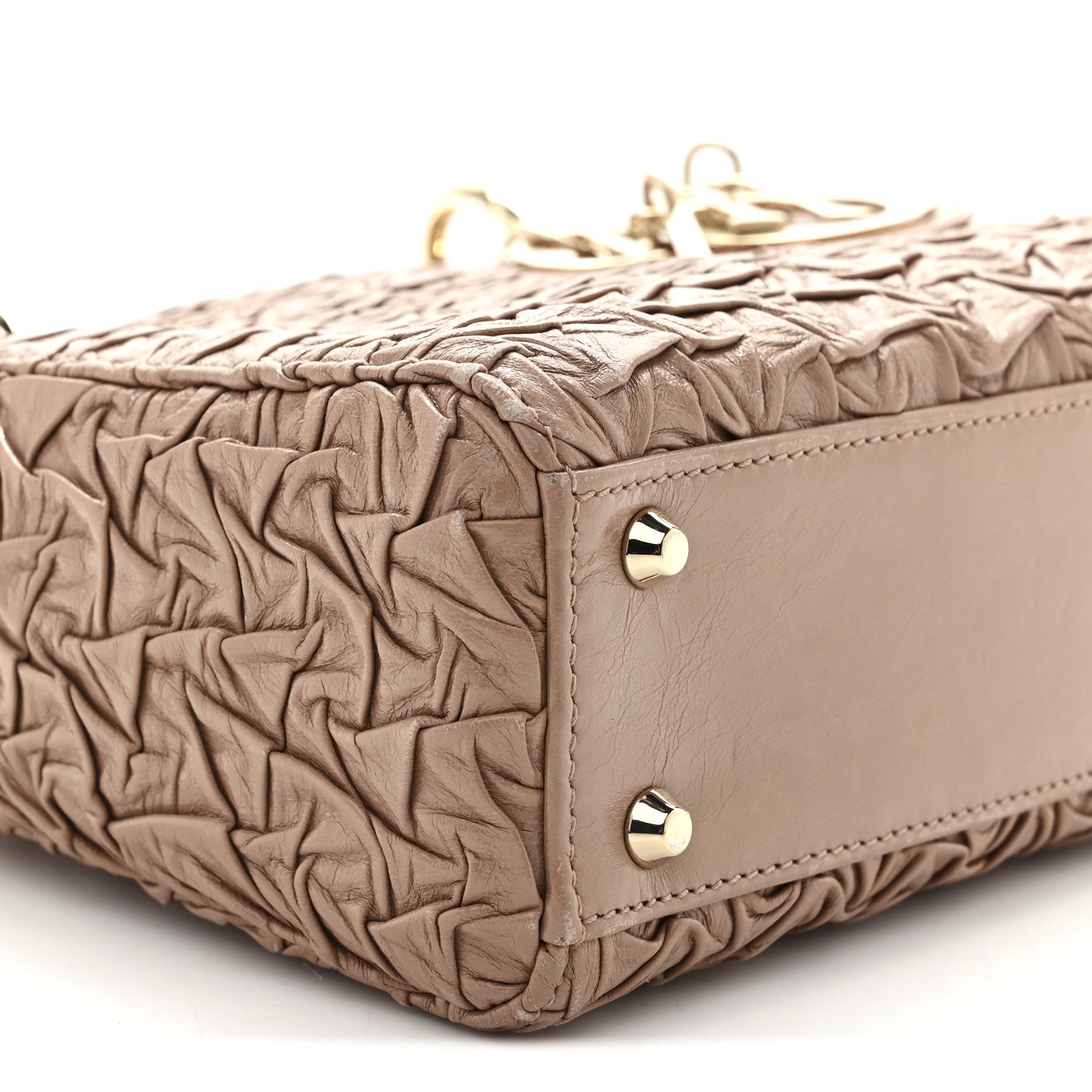 Christian Dior Lambskin Gathered Mini Lady Dior Fard 9 of 10