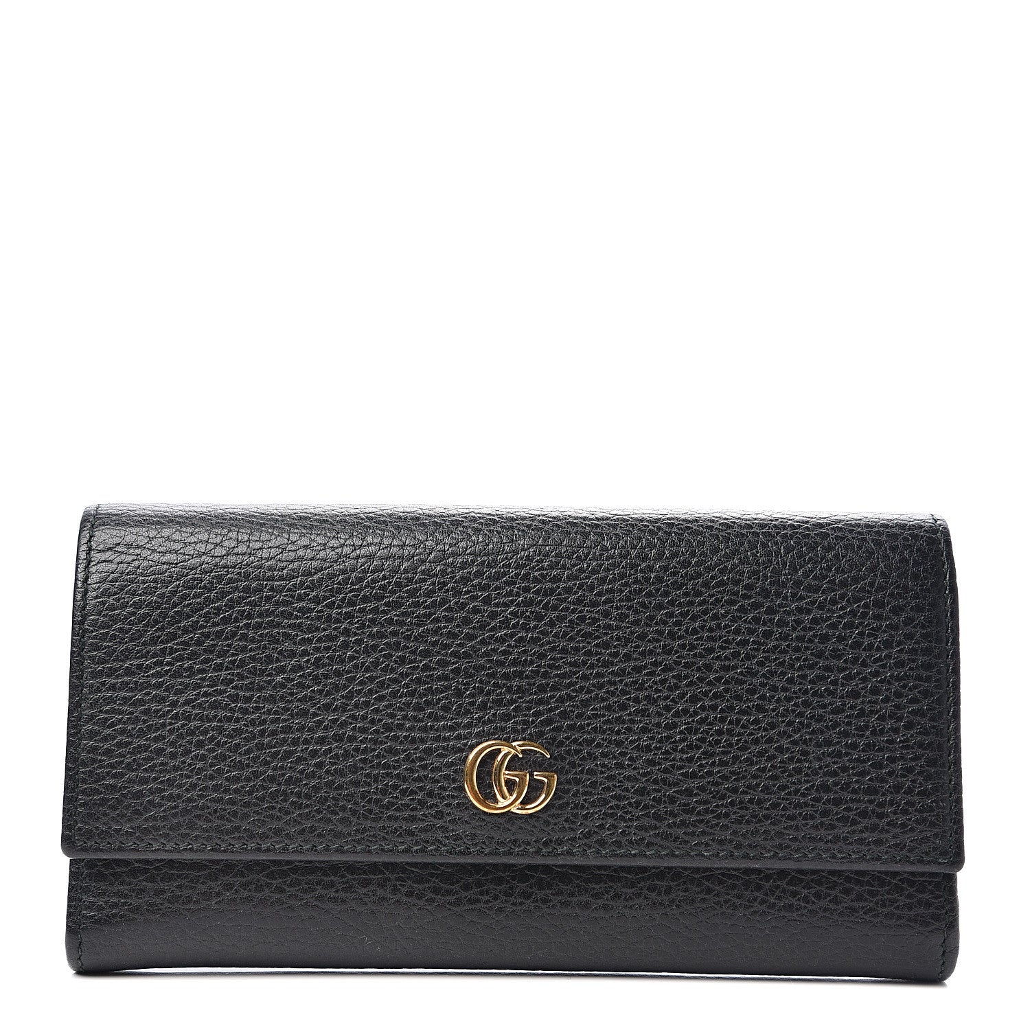 Gucci Dollar Calfskin GG Marmont Continental Wallet Black 1 of 8