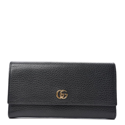 Gucci Dollar Calfskin GG Marmont Continental Wallet Black 1 of 8