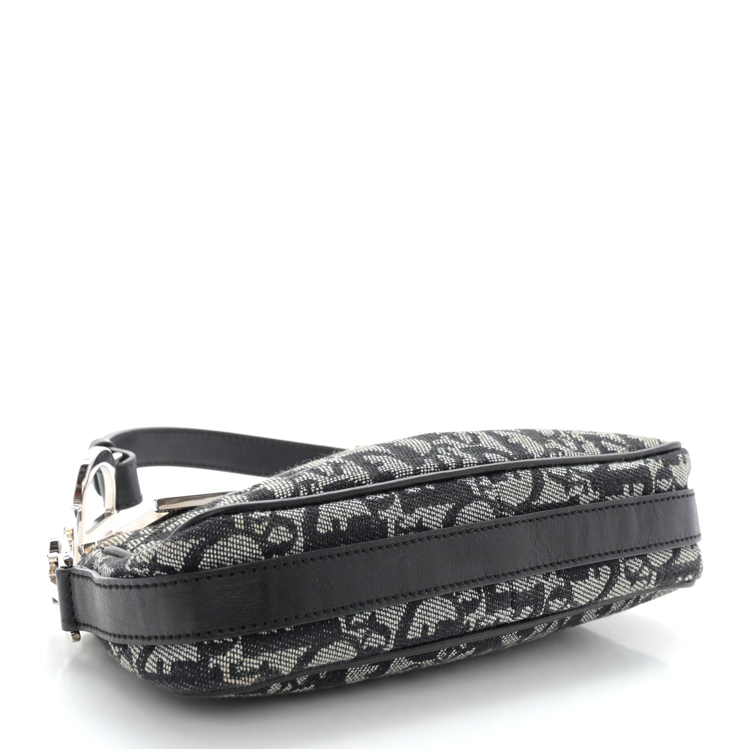 Christian Dior Monogram Shoulder Bag Pochette Black 4 of 13