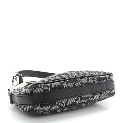 Christian Dior Monogram Shoulder Bag Pochette Black 4 of 13