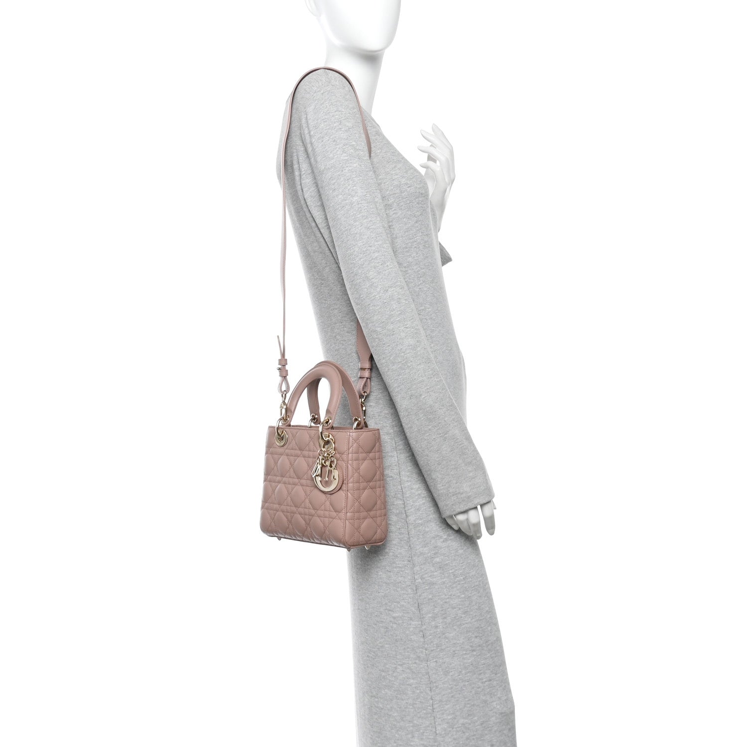 Christian Dior Lambskin Cannage Small Lucky Badges My Lady Dior Fard 2 of 9