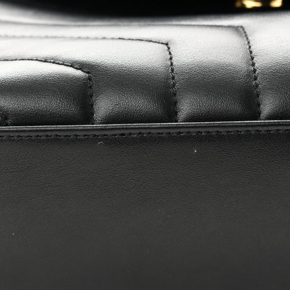 Saint Laurent Calfskin Y Quilted Monogram Small Loulou Chain Satchel Black 14 of 16