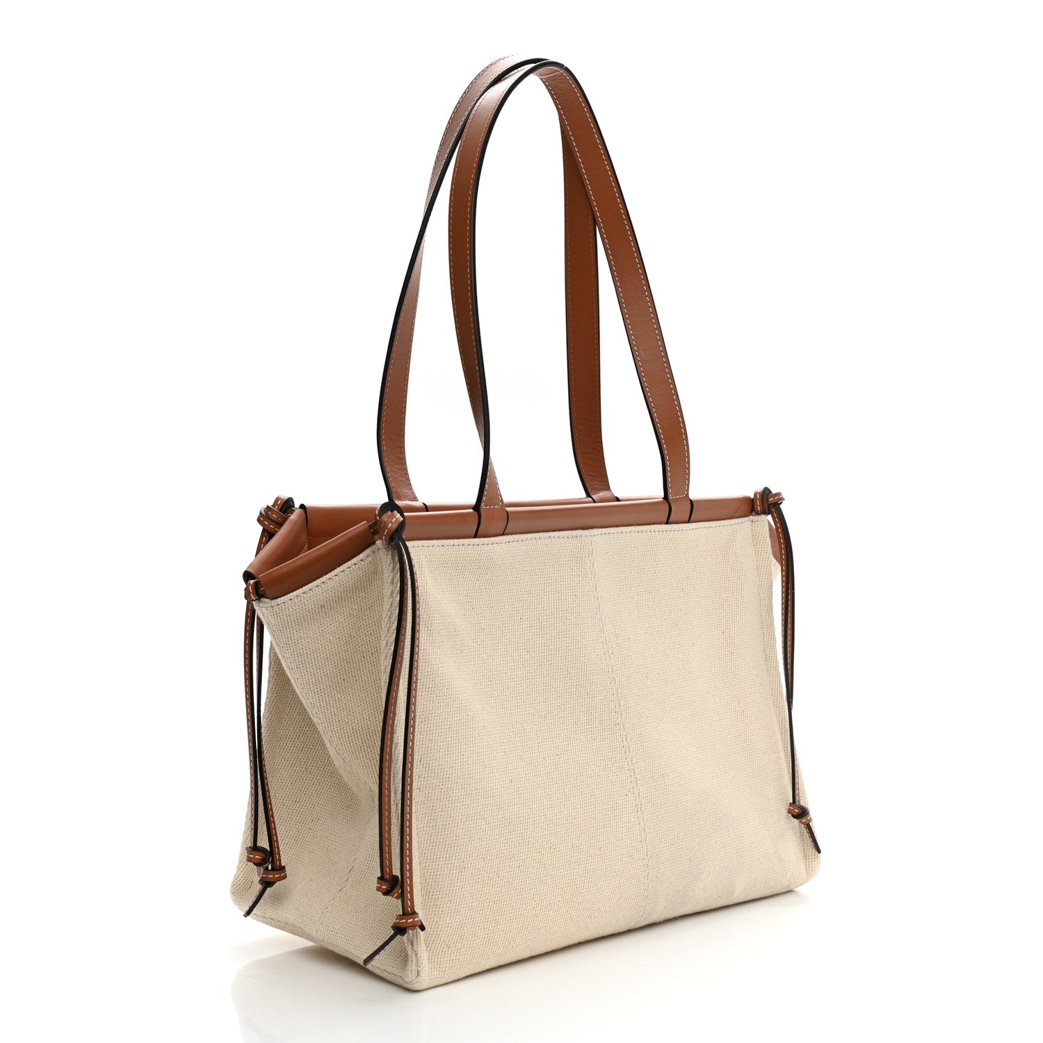 Loewe Canvas Calfskin Small Cushion Tote Beige 3 of 11