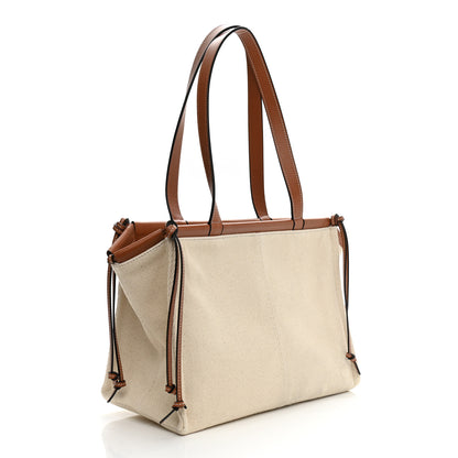 Loewe Canvas Calfskin Small Cushion Tote Beige 3 of 11
